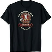 Stewart Scottish Clan Badge & Motto T-Shirt