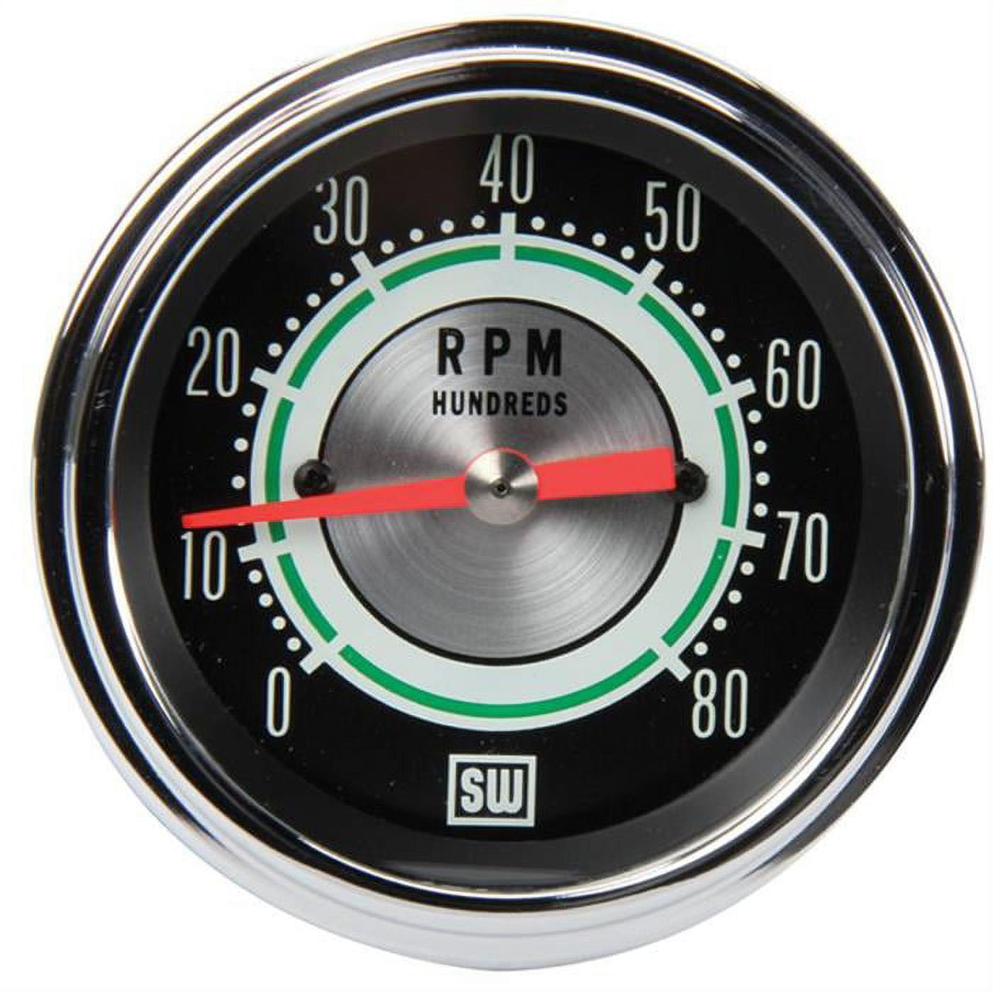 Stewart Warner 531CC Green Line 8, 000 RPM Tachometer, 3-3/8 Inch