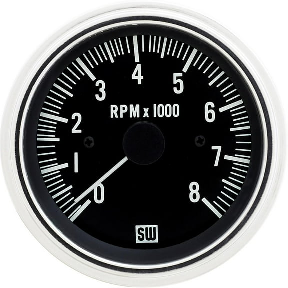 Stewart Warner 82170 Deluxe Tachometer, Electric, 3-3/8 Inch