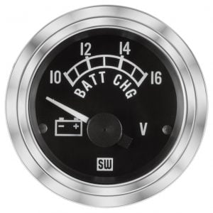 Stewart Warner 82391 Deluxe-Series Voltmeter Gauge 2-1/16 in. (52 mm) Diameter E