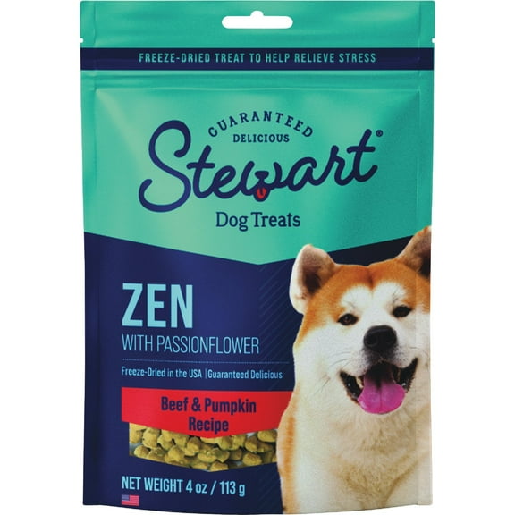 Stewart 4 Oz. Zen Beef & Pumpkin with Passionflower Freeze-Dried Dog Treats