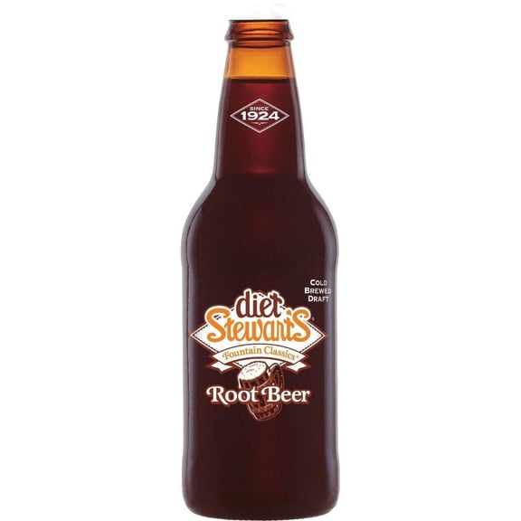 Stewart's Original Fountain Classics, DIET Root Beer, 12oz (Pack of 12)