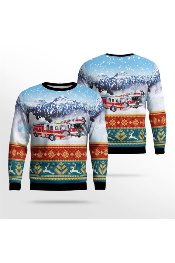 Stewartsville, NJ, Stewartsville Volunteer Fire Company AOP 3D Sweater – Gifts For Firefighters In Stewartsville