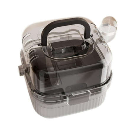 Stgfyxgs 2 Tiers Hamster Cage with Water Bottle Compact Hamster Habitat Small Animal Cage for Guinea Pigs Small Animals Gerbils black
