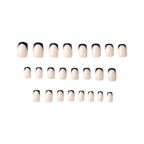 Stgfyxgs 24Pcs French False Fake Nails, Press on Nails Finger Wear Manicure DIY Nail Art Women Girls Fake Nails for Holidays New Year
