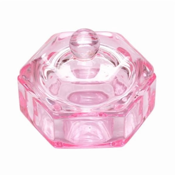 Stgfyxgs 2xGlass Dappen Dish Bowl Glassware for Nail Art Acrylic Hexagon 2 Pcs