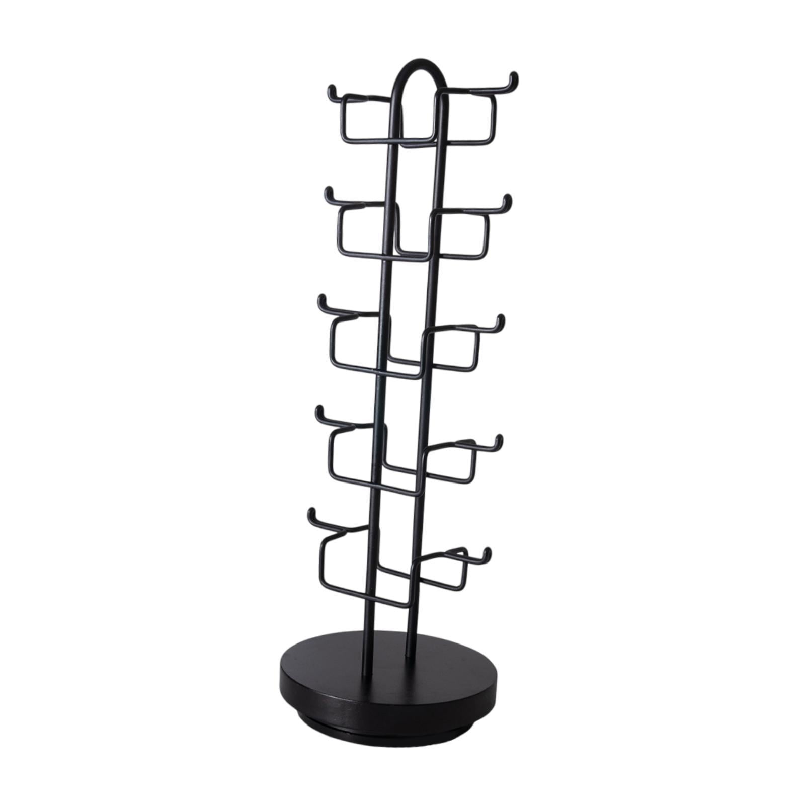 Stgfyxgs 5 Tier Sunglasses Organizer Jewelry Eyewear Display Sunglasses Holder Stand Home Decor Office Gifts for Women Sunglasses Rack Black