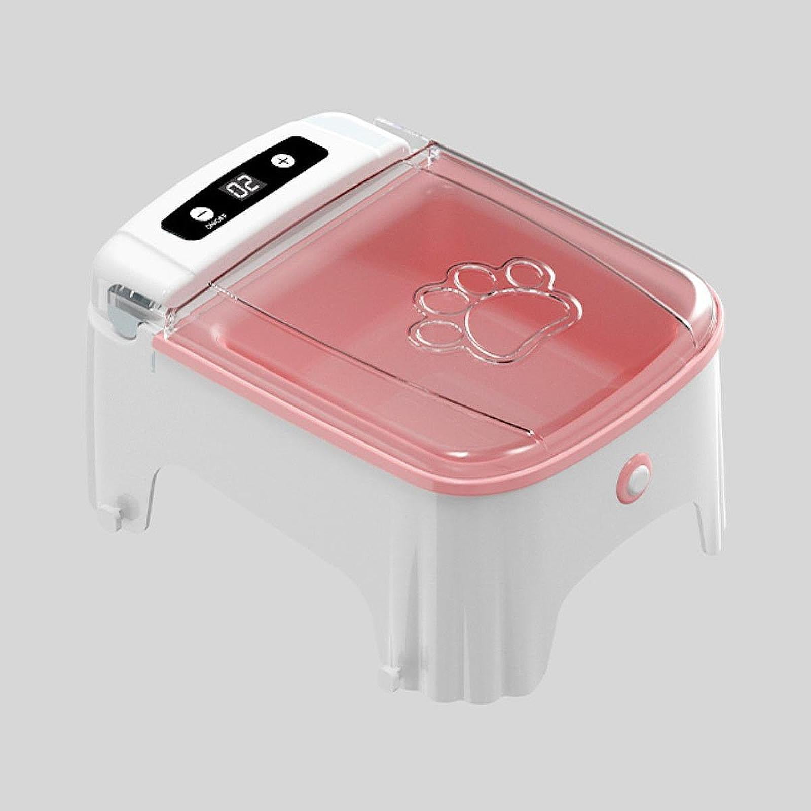 Stgfyxgs Automatic Timed Cat Feeder Cat Timed Feeding for Kittens Dry Food Small Dogs Pink