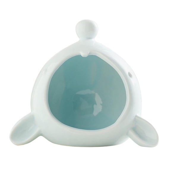 Stgfyxgs Ceramic Hamster Habitat Hideout, Hamster House Hut Cave Habitat Decoration Ceramic Cave Cool Pet Bed Outdoor for Small Animal Blue