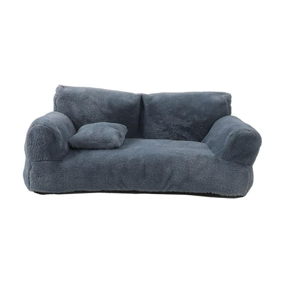 Stgfyxgs Dog Sofa Bed Dog Couch Anti Skid Base Warm Pet Supplies Multipurpose Pet recliner Chair with Washable Cover for Puppy Cat Pet dark gray
