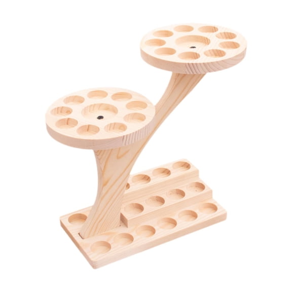 Stgfyxgs Essential Oil Bottles Wooden Storage Display Stand Fragrance Container Tabletop Aroma Bottles Storage Organizer for Festivals