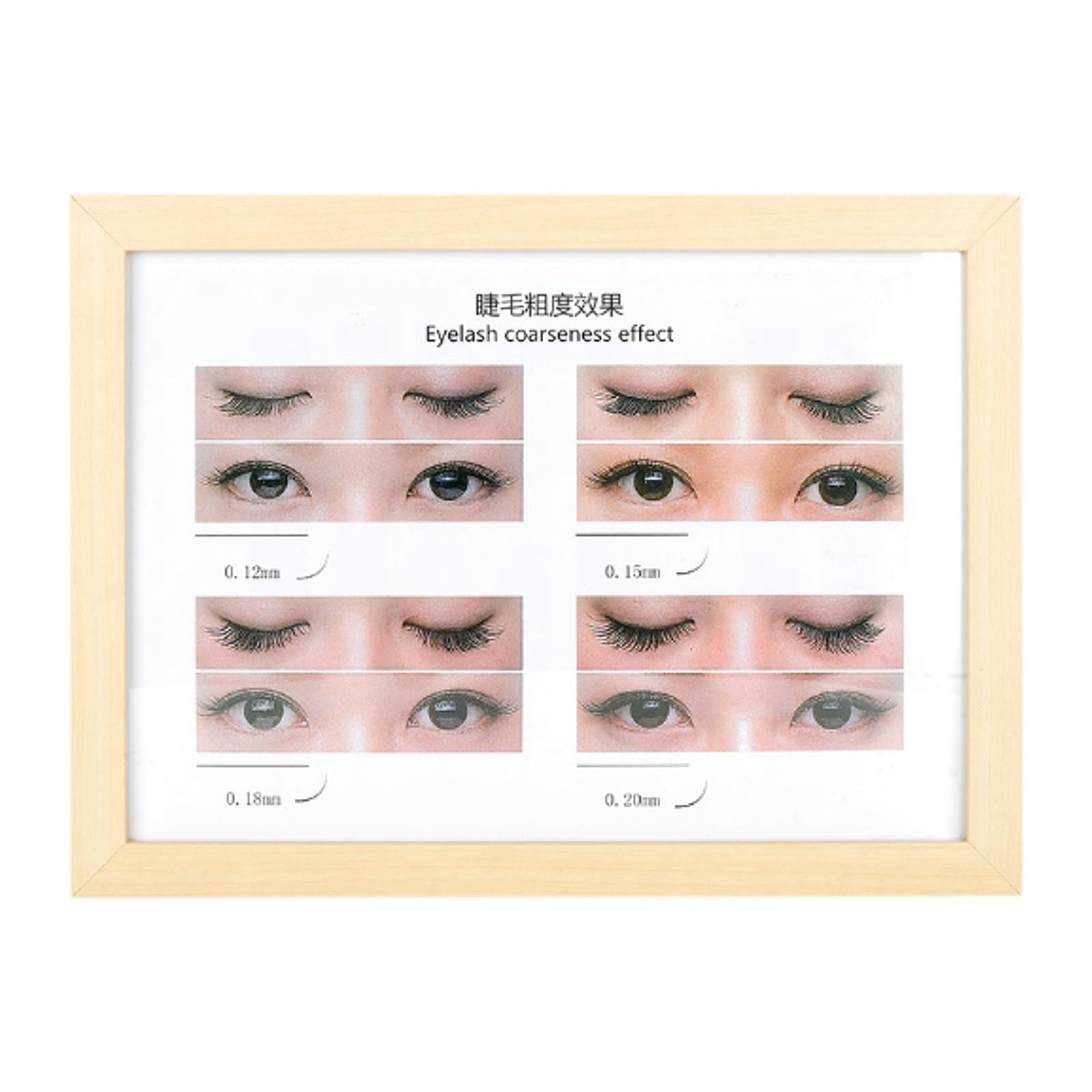 Stgfyxgs Eyelash Salon Poster Eyelashes Wall Decor Women Girls Grafting Eyelash Lash Extension Guide for False Eyelashes Makeup eyelash thickness