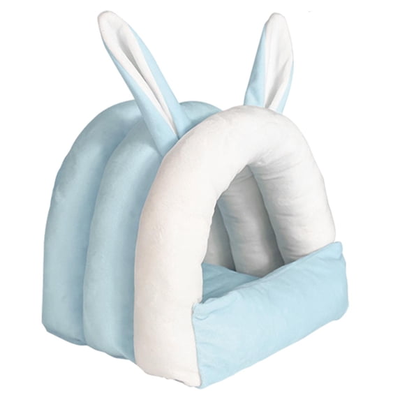 Stgfyxgs Guinea Pig Cave Beds Rabbit Bed House Nest Comfortable Winter Warm Small Animal Hideout Bunny Bed for Bunny Ferret Chinchilla blue