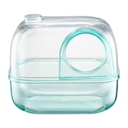 Stgfyxgs Hamster Sand Bathtub Toilet Hamster Bathing Basin Transparent Removable Hamster Bathroom Toilet Sand Container for Digging for Hedgehogs blue
