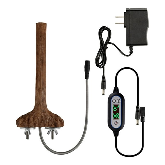 Stgfyxgs Heating Bird Perch Bird Cage Heater, Bird Cage Accessory, Resin Bird Warmer Branch for Large Medium Finch Cockatiel Lovebirds