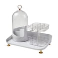 thumbnail image 1 of Stgfyxgs Makeup Brush Holder Rotatable Skincare Organizer Dustproof 360 degree Rotatable Cosmetics Holders for Dorm Countertop Beauty Supplies double rotation, 1 of 9