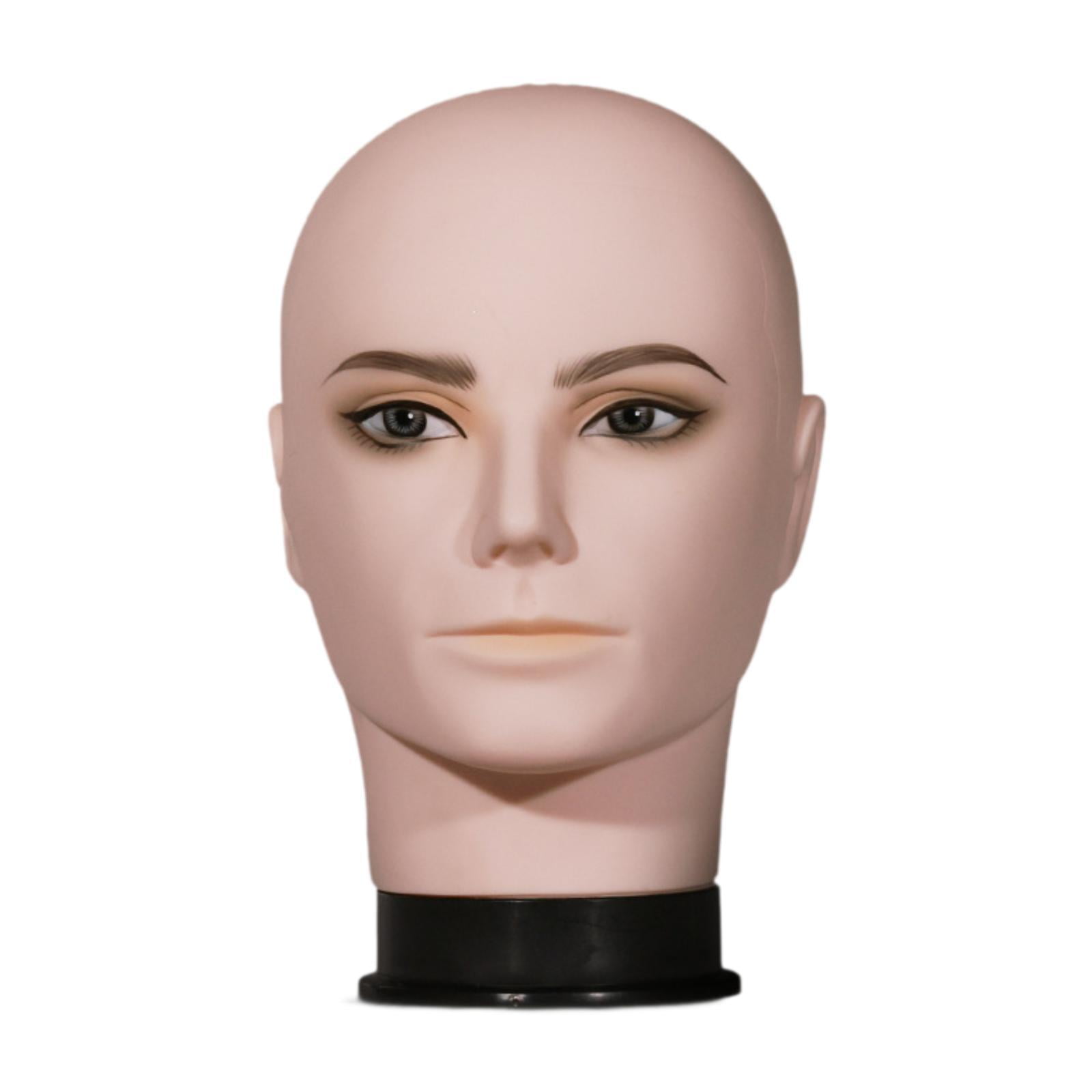 Stgfyxgs Male Bald Mannequin Head Manikin Head,Professional,Smooth,Stable Base Hat Display Rack Holder for Making Styling