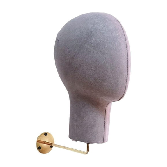 Stgfyxgs Mannequin Head Wall Mount for Hats Caps, Foam Mannequin Head Model Holder for Hairdresser,Cowboy Hat,Salon Golden