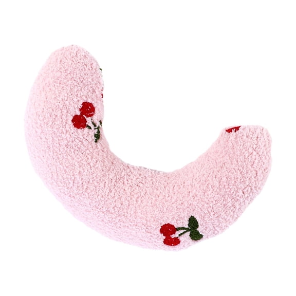 Stgfyxgs Pet Neck Pillow Calming Toy Embroidery Pattern, Cute Cushion Soft Training Cat Pillow Compact Sleep Pillow for Puppy Kitten Small Dog Pink