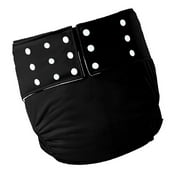 Stgfyxgs Reusable Adult Cloth Diaper Incontinence Pants for Disability Men Women Bariatric Seniors Waist 2.5-3.2ft Seniors , Black, Large