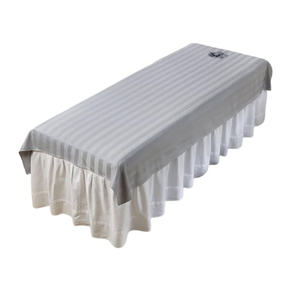 Stgfyxgs Salon Sofa Cover, with Face Hole, Professional Massage Table Cover, Washable, Lightweight And Soft, Beauty Bed Cover for Salon Gray
