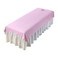 thumbnail image 1 of Stgfyxgs Salon Sofa Cover, with Face Hole, Professional Massage Table Cover, Washable, Lightweight And Soft, Beauty Bed Cover for Salon Pink, 1 of 9
