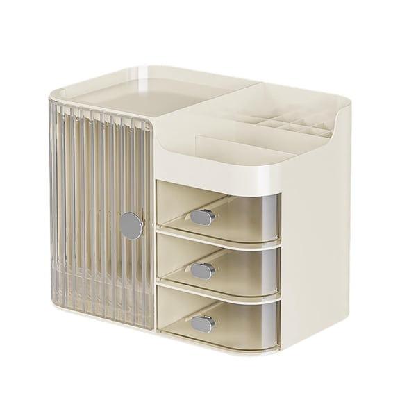 Stgfyxgs Vanity Counter Cosmetic Drawer Storage Box for Cream Perfume Bedroom Desktop white clear