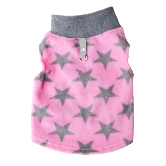 Stgrgfhy Pet Dogs Fleece Sweater,Puppy Winter Vest Coat Warm Jacket for Small Dogs,Dog Clothes For Small Dogs Girl,Pet Puppy Cat Warm Clothes Jacket Fleece Vest Pullover.(Little Pink stars S)