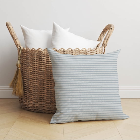 Stia Slate Blue Throw Pillow