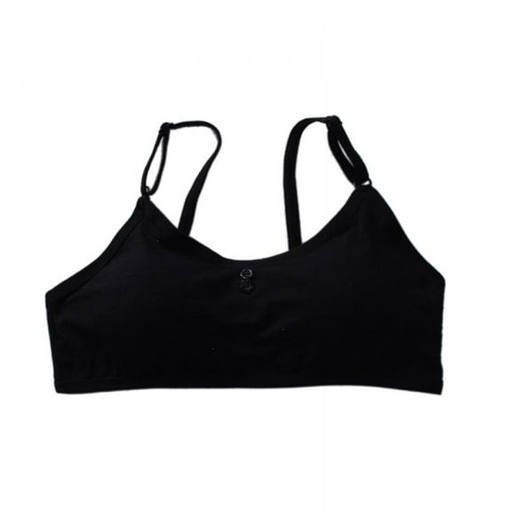 Stibadium 1Pc Big Girls Bra Comfort Flex Fit Seamless for Girl Teens with Adjustable Straps, Pull-on Design Sports Training Bra