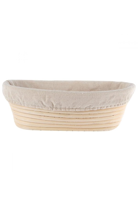 25*15*8cm Rectangular European Bread Fermentation Basket With Inner Lining Rattan Woven