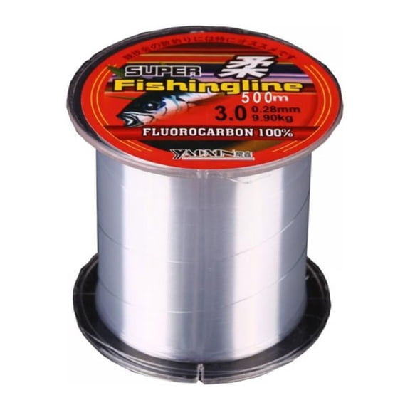 Stibadium Clear Fishing Line, 1640 FT/547Yards/500M Fly Line Monofilament Fishing Wire Nylon Strong Fluorocarbon Fish String Balloon Craft Hanging DIY