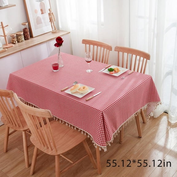 Stibadium Ethnic Tablecloth, Style Cultural Seamless Pattern Triangles Tribal, Rectangular Table Cover for Dining Room Kitchen Decor