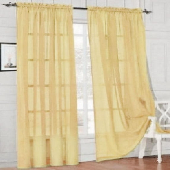 Stibadium Faux Linen Sheer Curtains Voile Grommet Ombre Semi Sheer Curtains for Bedroom Living Room Set of 2 Curtain Panels 39 x 78 inch