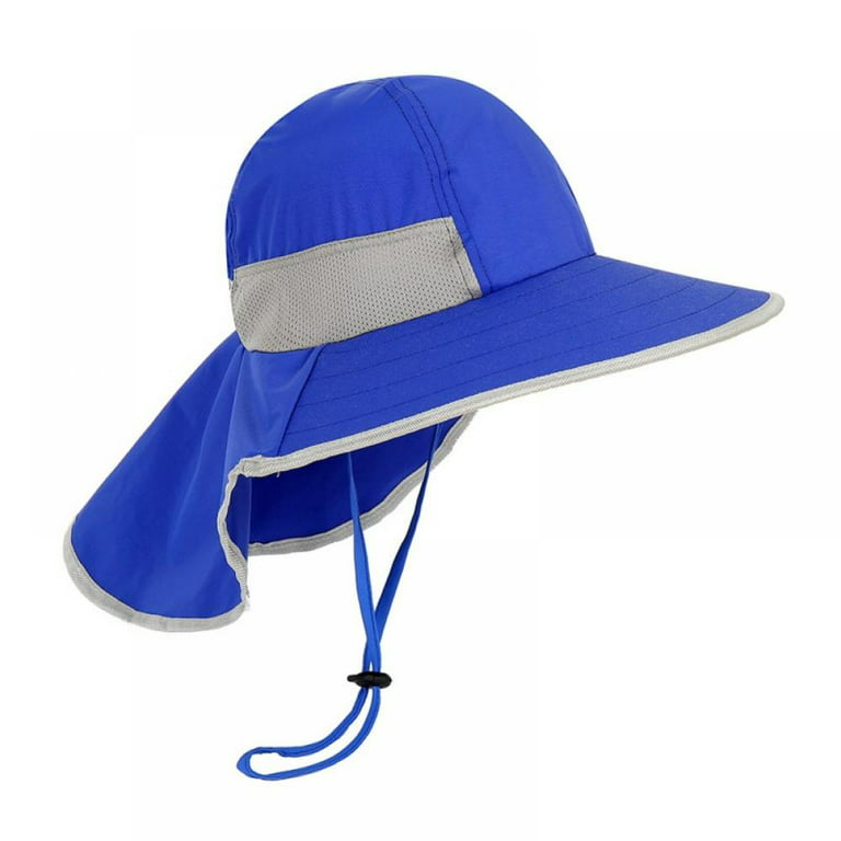 Stibadium Kids Boy Sun Hat UPF 50+ Sun Protection Kids Summer Hat Wide Brim Beach Hat Kids Toddler Sun Hat, Boy's, Size: One size, Blue