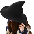 thumbnail image 1 of Stibadium Women Halloween Modern Witch Hat Made from Sheep Wool Party Witch Hat, 1 of 5
