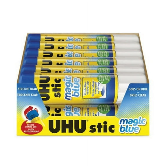 Stic Permanent Glue Stick, 1.41 Oz, Applies Blue, Dries Clear | Bundle of 2 Each