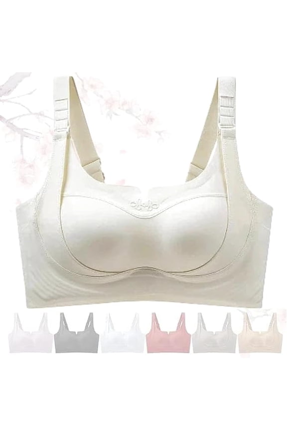 Custom-Lift Bust Shaping Bra,2026 Wireless Comfy Push Up Bras, Full Coverage Push-Up Bras White XL