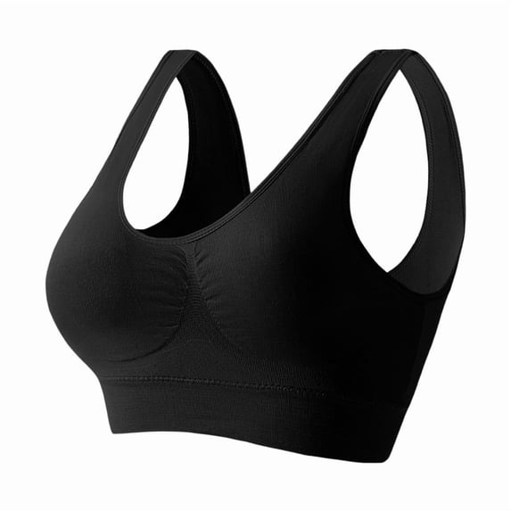 Stichou High Impact Sports Bra for Women 2026 Racerback Running Workout Crop Tank Tops Padded Yoga Exercise Athletic Gym Bra Push up Black L