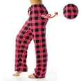 thumbnail image 1 of Stichou Plaid Pajama Pants Women Comfy Elastic Waist Wide Leg Lounge Pants Loose Fit Casual Sleepwear Drawstring Pj Pants Hot Pink 3XL, 1 of 5