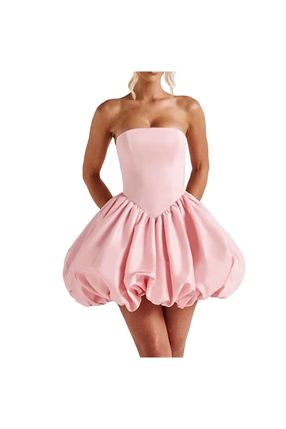 Short Wedding Dresses for Bride with Bow Simple 2026 Homecoming Dress Cocktail Prom Gowns Pink M