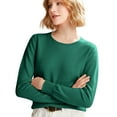 thumbnail image 1 of Stichou Sweaters for Women Long Sleeve Causal Pullover Soft Warm Cozy Lightweight Knit Sweaters Fall Outfits 2025 Dark Green 2XL, 1 of 9