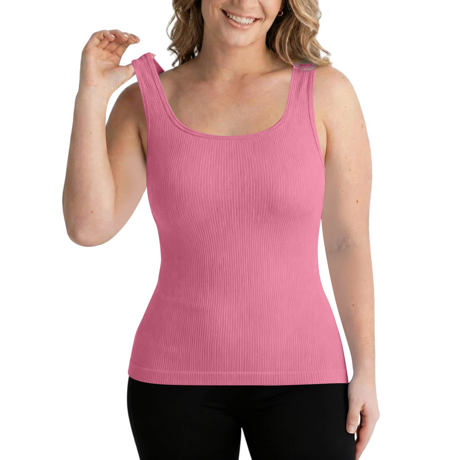 Stichou Women's 2026 Summer Square Neck Tank Tops Workout Cropped ...