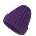 thumbnail image 1 of Stichou Womens Satin Lined Winter Beanie Cable Knit Beanie for Women Silk Lining Thick Chunky Hats Skull Warm Cap Purple, 1 of 2