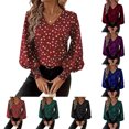 thumbnail image 1 of Stichou Womens Tops 2026 Summer Spring Dressy Casual Long Tiered Flared Sleeve Blouses Chiffon Work Tunic Shirts Red XL, 1 of 5