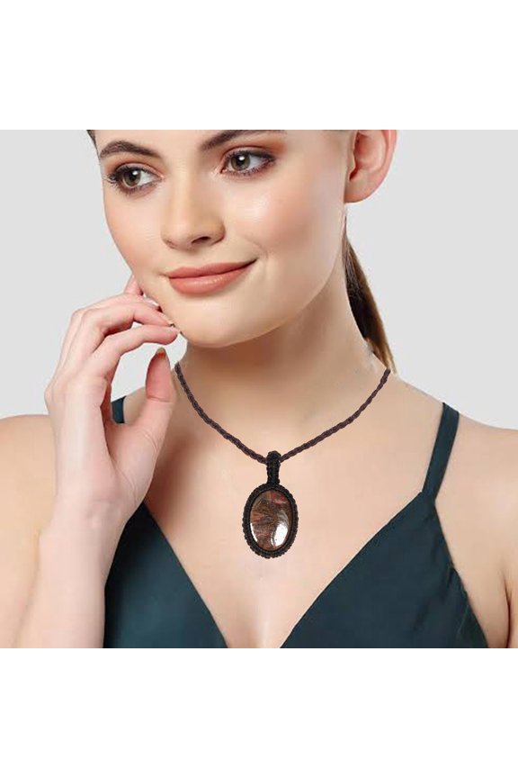 Stick Agate Gemstone Birthday Gift Jewelry Macrame Gift For Her Necklace