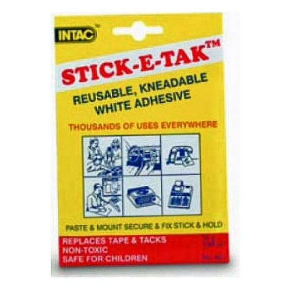 Stick-E-Tak, 2.64oz, white, pouch pack, CASE PACK of 48