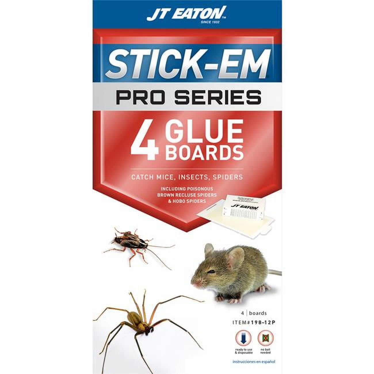 Stick-Em Pro Series Small Glue Animal Trap for Mice Insects & Spiders