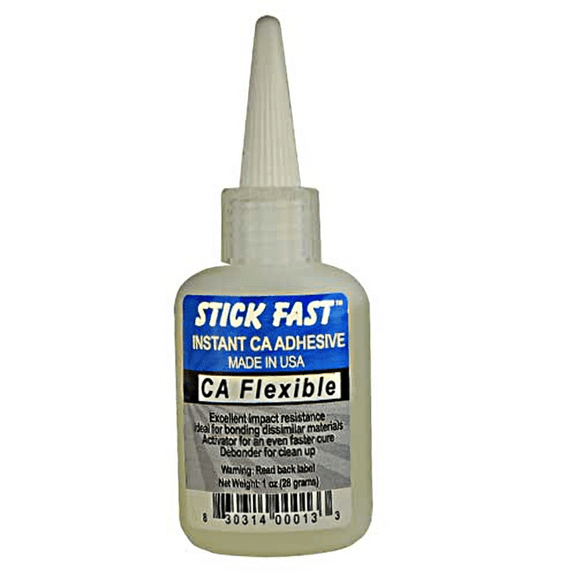Stick Fast Clear Flexible CA Glue 1 oz bottle