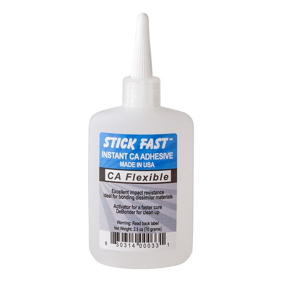 Stick Fast Cyanoacrylate QuickSet Flexible Adhesive, 2 oz Bottle